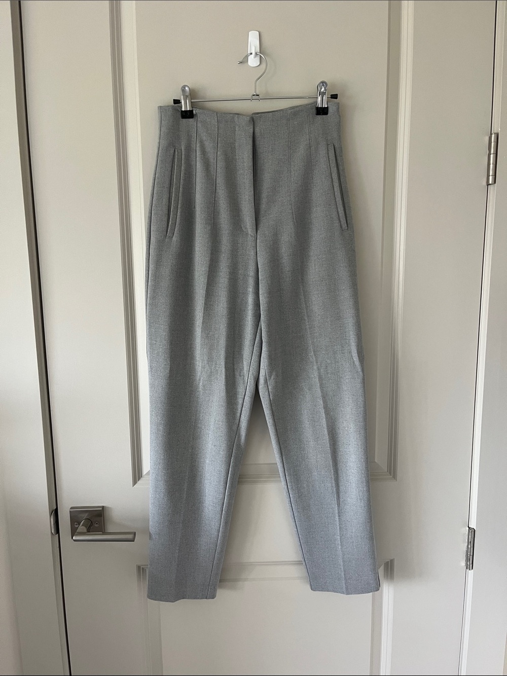 Zara Light Gray Tailored Women's Trousers